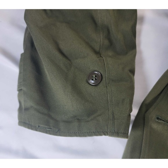 US Army Vietnam Long Overcoat Green Wool Liner Small 8405-261-6502 3rd Infantry - Picture 11 of 16